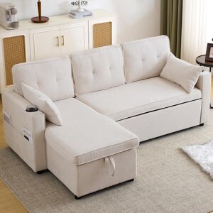 Latitude Run L Shaped Sofa 2 - Piece Upholstered Sofa & Chaise White 86cm H X 211cm W X 106cm D Latitude Run L Shaped Sofa 2 - Piece Upholstered Sofa & Chaise White 86cm H X 211cm W X 106cm D