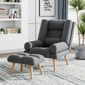 17 Stories Hetvi 78Cm Wide Tufted Velvet Lounge Chair and Ottoman Grey 102cm H X 78cm W X 47cm D 17 Stories Hetvi 78Cm Wide Tufted Velvet Lounge Chair and Ottoman Grey 102cm H X 78cm W X 47cm D