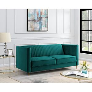 Etta Avenue Augie 3 Seater Clic Clac Sofa Bed Teal 83cm H X 210cm W X 88cm D Etta Avenue Augie 3 Seater Clic Clac Sofa Bed Teal 83cm H X 210cm W X 88cm D