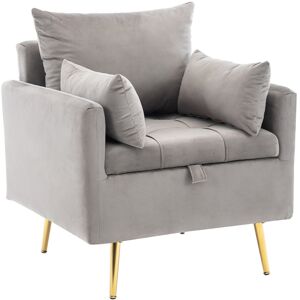 Fairmont Park Karpeta 71cm Wide Tufted Velvet Armchair Grey 76cm H X 71cm W X 71cm D Fairmont Park Karpeta 71cm Wide Tufted Velvet Armchair Grey 76cm H X 71cm W X 71cm D