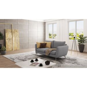 Zipcode Design Modern Sofa 2 Seater Sharece with Silver Metal Legs Grey 87cm H X 172cm W X 92cm D Zipcode Design Modern Sofa 2 Seater Sharece with Silver Metal Legs Grey 87cm H X 172cm W X 92cm D