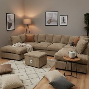 Latitude Run 5 Seater Corduroy Corner Sectional Coffee 90cm H X 275cm W X 167cm D Latitude Run 5 Seater Corduroy Corner Sectional Coffee 90cm H X 275cm W X 167cm D