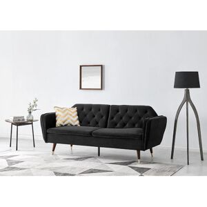 Hykkon Hera 2 Seater Clic Clac Sofa Bed Black 83.5cm H X 198cm W X 81cm D Hykkon Hera 2 Seater Clic Clac Sofa Bed Black 83.5cm H X 198cm W X 81cm D