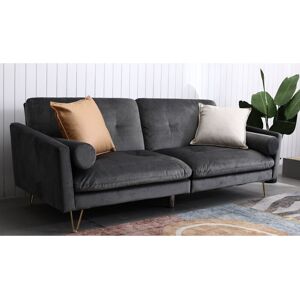 Hykkon Odysseus 3 Seater Clic Clac Sofa Bed Grey 87.5cm H X 200cm W X 80.5cm D Hykkon Odysseus 3 Seater Clic Clac Sofa Bed Grey 87.5cm H X 200cm W X 80.5cm D