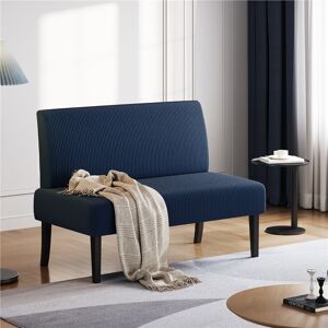 Yaheetech color Small Corduroy Fabric Armless Loveseat Sofa Blue 84.5cm H X 109.5cm W X 62cm D Yaheetech color Small Corduroy Fabric Armless Loveseat Sofa Blue 84.5cm H X 109.5cm W X 62cm D