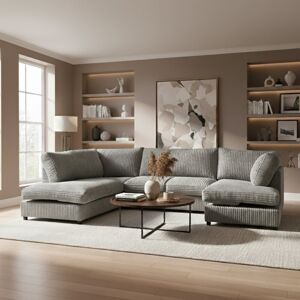 Latitude Run 5 - Piece Upholstered Corner Sectional Grey 90cm H X 275cm W X 167cm D Latitude Run 5 - Piece Upholstered Corner Sectional Grey 90cm H X 275cm W X 167cm D