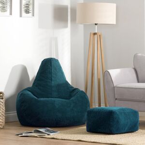 Isabelle & Max icon Dalton Corduroy Recliner Bean Bag Chair & Footstool Teal Green Large; Medium Isabelle & Max icon Dalton Corduroy Recliner Bean Bag Chair & Footstool Teal Green Large; Medium