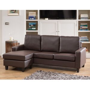 Marlow Home Co. Ishiro Reversible Modular Corner Sofa Brown 92cm H X 199cm W X 131cm D Marlow Home Co. Ishiro Reversible Modular Corner Sofa Brown 92cm H X 199cm W X 131cm D