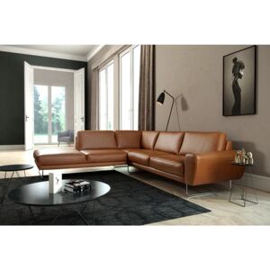17 Stories Edeltrud Leather Corner Sofa Cognac 83cm H X 273cm W X 250cm D 17 Stories Edeltrud Leather Corner Sofa Cognac 83cm H X 273cm W X 250cm D