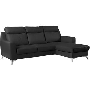 Ebern Designs Emmie-Mae Leather Corner Sofabed with Chaise Black 102cm H X 236cm W X 168cm D Ebern Designs Emmie-Mae Leather Corner Sofabed with Chaise Black 102cm H X 236cm W X 168cm D