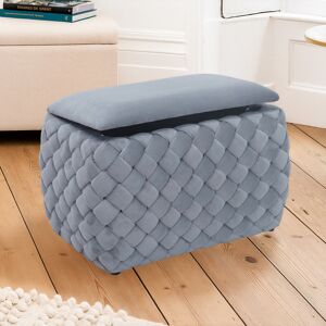 Fairmont Park Adamarie Velvet Storage Ottoman - Cream Gray 45cm H X 65cm W X 43cm D Fairmont Park Adamarie Velvet Storage Ottoman - Cream Gray 45cm H X 65cm W X 43cm D