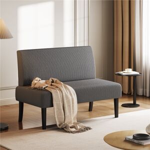 Yaheetech color Small Corduroy Fabric Armless Loveseat Sofa Grey 84.5cm H X 109.5cm W X 62cm D Yaheetech color Small Corduroy Fabric Armless Loveseat Sofa Grey 84.5cm H X 109.5cm W X 62cm D