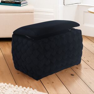 Fairmont Park Adamarie Velvet Storage Ottoman - Cream Black 45cm H X 65cm W X 43cm D Fairmont Park Adamarie Velvet Storage Ottoman - Cream Black 45cm H X 65cm W X 43cm D