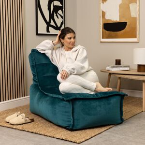 Brayden Studio Icon Glenys Velvet Lounger Bean Bag Chair Teal Green Large Brayden Studio Icon Glenys Velvet Lounger Bean Bag Chair Teal Green Large