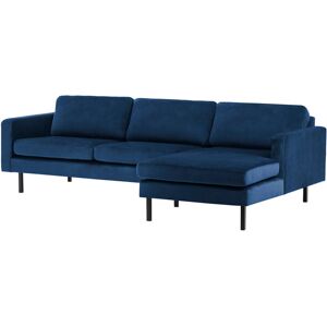 Hashtag Home Cobden Corner Sofa Navy Polyester Blend 81cm H X 255cm W X 160cm D Hashtag Home Cobden Corner Sofa Navy Polyester Blend 81cm H X 255cm W X 160cm D