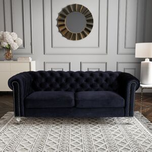 Rosdorf Park Laurinburg 3 Seater Upholstered Sofa Black 78cm H X 210cm W X 87cm D Rosdorf Park Laurinburg 3 Seater Upholstered Sofa Black 78cm H X 210cm W X 87cm D