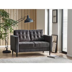 17 Stories Jodi Velvet Sofa - Upholstered Modern Retro Fabric Stylish & Contemporary Dark Grey 2 Seater 17 Stories Jodi Velvet Sofa - Upholstered Modern Retro Fabric Stylish & Contemporary Dark Grey 2 Seater