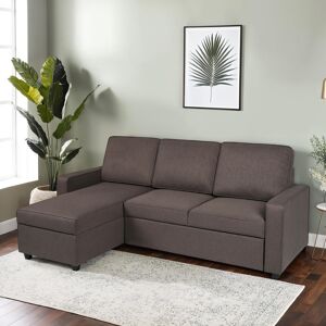 17 Stories Selene - Corner Sofa Bed In Linen - Pull-Out Sofa Grey 89cm H X 209cm W X 139cm D 17 Stories Selene - Corner Sofa Bed In Linen - Pull-Out Sofa Grey 89cm H X 209cm W X 139cm D