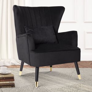 Fairmont Park Nettey 77Cm Wide Wingback Chair Black 94cm H X 77cm W X 78cm D Fairmont Park Nettey 77Cm Wide Wingback Chair Black 94cm H X 77cm W X 78cm D