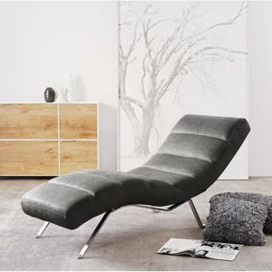 Brayden Studio Brixham Upholstered Chenille Fabric Chaise Lounge with Adjustable Back Silver/Grey 95cm H X 65cm W X 171cm L Brayden Studio Brixham Upholstered Chenille Fabric Chaise Lounge with Adjustable Back Silver/Grey 95cm H X 65cm W X 171cm L