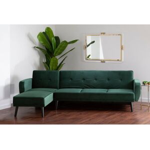 Fairmont Park Fisk 3 Seater Fold out Sofa Bed Green/Black 84cm H X 269cm W X 151cm D Fairmont Park Fisk 3 Seater Fold out Sofa Bed Green/Black 84cm H X 269cm W X 151cm D