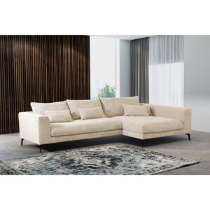 Ivy Bronx Cahoe Corner Sofa in Cord Fabric Cream 85cm H X 313cm W X 172cm D Ivy Bronx Cahoe Corner Sofa in Cord Fabric Cream 85cm H X 313cm W X 172cm D