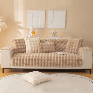 Fairmont Park Soft Plush Sofa Cover - New Non-Slip Sofa Covers 1 2 3 Seater, Rabbit Faux Fur Couch Covers, Fluffy Couch Cover, Sofa Cover L Shape Furniture Protecto Beige 3cm H X 30cm W X 30cm D Fairmont Park Soft Plush Sofa Cover - New Non-Slip Sofa Covers 1 2 3 Seater, Rabbit Faux Fur Couch Covers, Fluffy Couch Cover, Sofa Cover L Shape Furniture Protecto Beige 3cm H X 30cm W X 30cm D