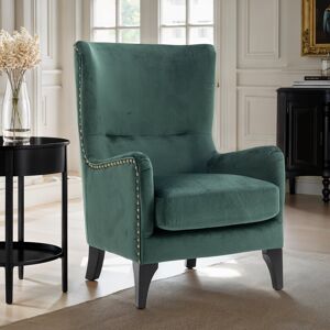 Rosdorf Park 68cm Wide Tufted Wingback Chair Green Velvet 102cm H X 68cm W X 77cm D Rosdorf Park 68cm Wide Tufted Wingback Chair Green Velvet 102cm H X 68cm W X 77cm D