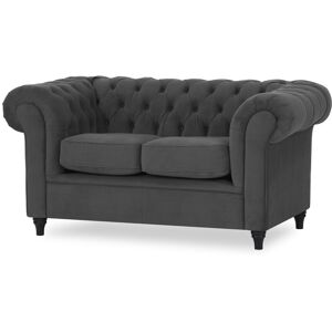 Etta Avenue Burks 2 Seater Chesterfield Loveseat Dark Grey 75cm H X 152cm W X 90cm D Etta Avenue Burks 2 Seater Chesterfield Loveseat Dark Grey 75cm H X 152cm W X 90cm D