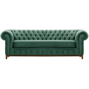Marlow Home Co. Fritch 3 Seater Chesterfield Sofa Brown/Azure Green 78cm H x 244cm W x 92cm D Marlow Home Co. Fritch 3 Seater Chesterfield Sofa Brown/Azure Green 78cm H x 244cm W x 92cm D