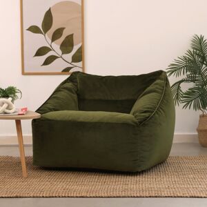 Hashtag Home icon Chessani Velvet Giant Bean Bag Armchair Olive Green Large; Medium Hashtag Home icon Chessani Velvet Giant Bean Bag Armchair Olive Green Large; Medium