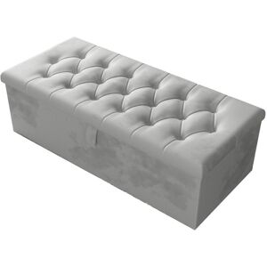 Rosdorf Park Candace 102cm Wide Tufted Rectangle Storage Ottoman with Hydrolic Arm Silver 39cm H X 102cm W X 46cm D Rosdorf Park Candace 102cm Wide Tufted Rectangle Storage Ottoman with Hydrolic Arm Silver 39cm H X 102cm W X 46cm D