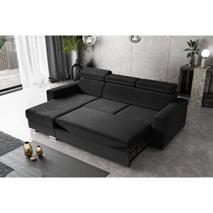 Latitude Run Philbert Corner Sofa Bed Black Polyester 79cm H X 203cm W X 94cm D Latitude Run Philbert Corner Sofa Bed Black Polyester 79cm H X 203cm W X 94cm D