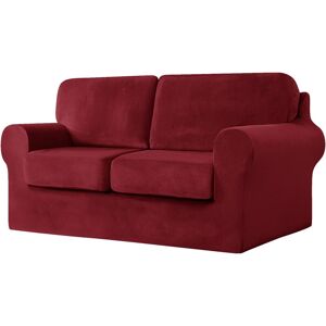 Ebern Designs Sofa Cover With Separate Seat Cushions And Backrests Stretch Velvet Sofa Slipcover Couch Covers Furniture Protector Split Combined (2 Seat Set 5 PCS) Red 145cm H X 178cm W X 95cm D Ebern Designs Sofa Cover With Separate Seat Cushions And Backrests Stretch Velvet Sofa Slipcover Couch Covers Furniture Protector Split Combined (2 Seat Set 5 PCS) Red 145cm H X 178cm W X 95cm D