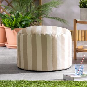Bean Bag Bazaar Milano Large Bean Bag Pouffe Stone Striped 35cm H X 55cm W X 55cm D Bean Bag Bazaar Milano Large Bean Bag Pouffe Stone Striped 35cm H X 55cm W X 55cm D