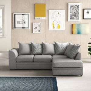 Wade Logan Ellaria Missy 3 Seater Corner Sofa Grey 84cm H X 215cm W X 166cm D Wade Logan Ellaria Missy 3 Seater Corner Sofa Grey 84cm H X 215cm W X 166cm D