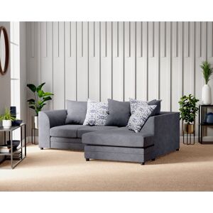 Wade Logan Ellaria Missy 3 Seater Corner Sofa Navy 84cm H X 215cm W X 166cm D Wade Logan Ellaria Missy 3 Seater Corner Sofa Navy 84cm H X 215cm W X 166cm D