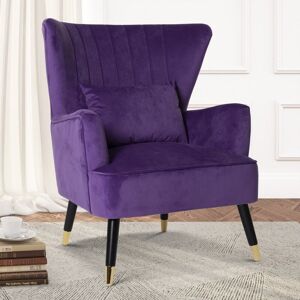 Fairmont Park Nettey 77Cm Wide Wingback Chair Purple 94cm H X 77cm W X 78cm D Fairmont Park Nettey 77Cm Wide Wingback Chair Purple 94cm H X 77cm W X 78cm D