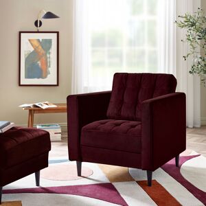 17 Stories Jodi Velvet Armchair - Upholstered Modern Retro Fabric Stylish & Contemporary Maroon 90cm H X 82cm W X 87cm D 17 Stories Jodi Velvet Armchair - Upholstered Modern Retro Fabric Stylish & Contemporary Maroon 90cm H X 82cm W X 87cm D