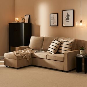 17 Stories Seok Pull-Out Corner Sofa Bed - Warm Taupe Warm Taupe 86cm H X 135cm W X 76cm D 17 Stories Seok Pull-Out Corner Sofa Bed - Warm Taupe Warm Taupe 86cm H X 135cm W X 76cm D