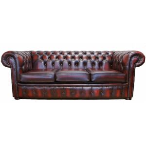 Rosalind Wheeler Ahmira 3 Seat Chesterfield Sofa Italian Leather Antique Oxblood 75cm H X 200cm W X 90cm D Rosalind Wheeler Ahmira 3 Seat Chesterfield Sofa Italian Leather Antique Oxblood 75cm H X 200cm W X 90cm D