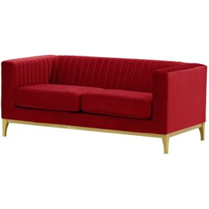 Latitude Run Antowine Sofa Red Velvet 72cm H X 170cm W X 83cm D Latitude Run Antowine Sofa Red Velvet 72cm H X 170cm W X 83cm D