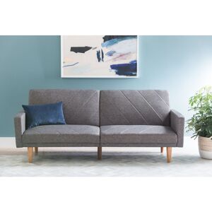 Hykkon Kermit 3 Seater Clic Clac Sofa Bed Grey 199.4cm W X 85cm D Hykkon Kermit 3 Seater Clic Clac Sofa Bed Grey 199.4cm W X 85cm D