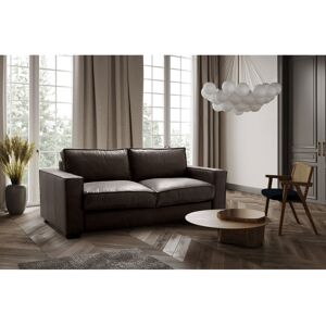 Ebern Designs Ripleigh 3 Seater Genuine Aniline Vintage Leather Reclining Sofa Bed with Mattress Ripleigh Vintage Dark Brown Genuine Leather 85cm H X 203cm W X 99cm D Ebern Designs Ripleigh 3 Seater Genuine Aniline Vintage Leather Reclining Sofa Bed with Mattress Ripleigh Vintage Dark Brown Genuine Leather 85cm H X 203cm W X 99cm D