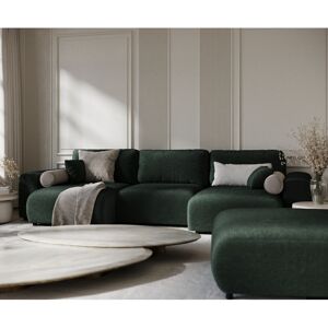 Ebern Designs Six-seater panoramic sofa Green Chenille 79cm H X 325cm W X 144cm D Ebern Designs Six-seater panoramic sofa Green Chenille 79cm H X 325cm W X 144cm D