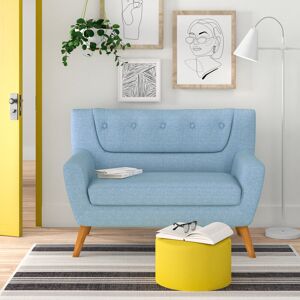 Zipcode Design Farner 127Cm Round Arm Loveseat Duck Egg Blue 85cm H X 127cm W X 77cm D Zipcode Design Farner 127Cm Round Arm Loveseat Duck Egg Blue 85cm H X 127cm W X 77cm D
