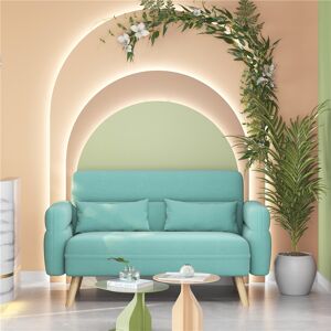Yaheetech Small 2 Seater Sofa Upholstered Loveseat Aquamarine 77.5cm H X 116.5cm W X 73.5cm D Yaheetech Small 2 Seater Sofa Upholstered Loveseat Aquamarine 77.5cm H X 116.5cm W X 73.5cm D
