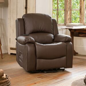 Lark Manor Seine-Maritime Electric Lift Assist Recliner with Massager Brown 103cm H X 92cm W X 99cm D Lark Manor Seine-Maritime Electric Lift Assist Recliner with Massager Brown 103cm H X 92cm W X 99cm D