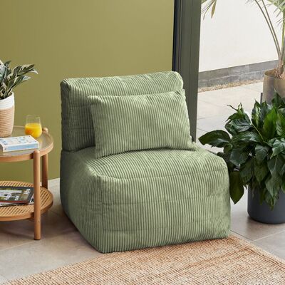 Isabelle & Max icon Noa Modular Bean Bag High Back Chair, Jumbo Cord, Stone Sage Green Isabelle & Max icon Noa Modular Bean Bag High Back Chair, Jumbo Cord, Stone Sage Green