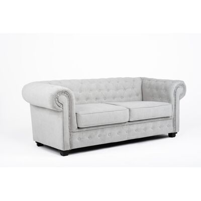Lark Manor Allegra 3 Seater Chesterfield Sofa Bed Light Grey 2 Lark Manor Allegra 3 Seater Chesterfield Sofa Bed Light Grey 2